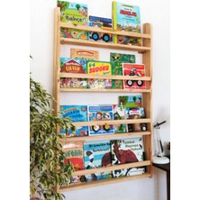 Alyones Çocuk Odası Kitaplığı Ahşap Kitaplık 100X50X9