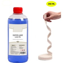 Dünya Magnet Mavi Kandil Yağı, Kokusuz Iç Mekan 250 ml ve 50 cm Fitil