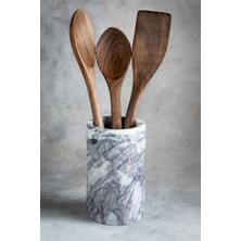 Ceviz Ağacı El Yapımı Tahta Kaşık ve Spatula Seti 30 Cm.