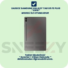 Sneezy Samsung Tab S9 Fe Plus SM-X610 12.4 Inç Uyumlu Styletech Bluetooth Klavyeli Çok Yönlü Kılıf