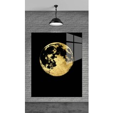Meta Cam Muhteşem Ay Dekoratif Temperli Cam Üzerine Tablo Sevgilinize Yılbaşı Hediye