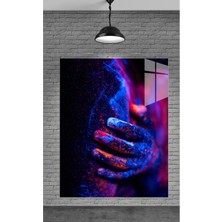 Meta Cam 3D Renkli El Tablosu Temperli Cam Üzerine Yılbaşı Yeni Yıl Hediye