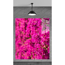 Meta Cam Muhteşem Pembe Çiçekler Temperli Cam Üzerine Tablo Sevgilinize Yılbaşı Hediye