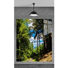 Meta Cam Muhteşem Orman ve Doğa Temperli Cam Üzerine Tablo Sevgilinize Yılbaşı Hediye