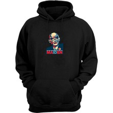 The Wert Unisex Eddieıron Maiden Heavy Metal Baskılı Siyah Normal Kalıp Şardonlu Kalın Sweatshirt