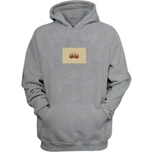 The Wert Unisex Go For It Baskılı Gri Normal Kalıp Şardonlu Kalın Sweatshirt