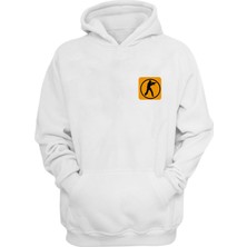 The Wert Unisex Cs Çok Oyunculu Baskılı Beyaz Normal Kalıp Şardonlu Kalın Sweatshirt
