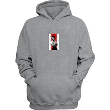 The Wert Unisex Bruce Lee Baskılı Gri Normal Kalıp Şardonlu Kalın Sweatshirt