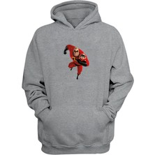 The Wert Unisex Jack,jack Parr Inanılmaz Baskılı Gri Normal Kalıp Şardonlu Kalın Sweatshirt