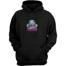 The Wert Unisex Global Offensive Sticker Baskılı Siyah Normal Kalıp Şardonlu Kalın Sweatshirt