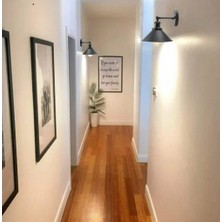 Riolight  Retro,vintage, Siyah Mafsallı 1XE27 Hol,kolidor Için Metal Aplik 1ADET  ÇAP:23CM