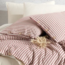 Macas Home Chance Cherry  Pamuklu Ipliği Boyalı Yıkamalı Battal Boy Nevresim Takımı 240*220