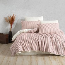 Macas Home Chance Cherry  Pamuklu Ipliği Boyalı Yıkamalı Battal Boy Nevresim Takımı 240*220
