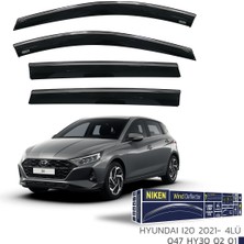 Replax Hyundai I20 2021 Sonrası Uyumlu Kromlu Cam Rüzgarlığı 4lü