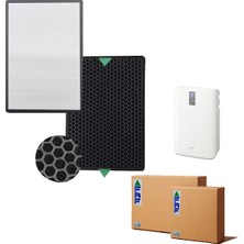 Faf / Sharp KC-C100 E-W-S-C Hava Temizleyici Uyumlu Hepa + Karbon Birleşik Filtre