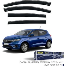 Replax Dacia Sandero Stepway 2022 Sonrası Uyumlu Kromlu Cam Rüzgarlığı 4lü