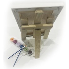 Kuytu Sanat 2'li Çocuk Ressam Seti - 20 x 30 cm Önçizimli Tuval, 2 Adet Fırça, Palet, Boyalar ve Şövale
