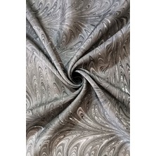 ElifEbru Exclusive Handicrafts Ebru Sanatı El Yapımı Kadın Gri Siyah Beyaz Ipek Fular  Krf 24