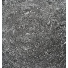 ElifEbru Exclusive Handicrafts Ebru Sanatı El Yapımı Kadın Gri Siyah Beyaz Ipek Fular  Krf 22