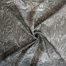 ElifEbru Exclusive Handicrafts Ebru Sanatı El Yapımı Kadın Gri Siyah Beyaz Ipek Fular Krf 25