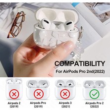 Airpods Pro 2.Nesil İle Uyumlu Parıltılı Koruyucu Kapak Kelebek Sevimli Sert Silikon Koruma Kılıf