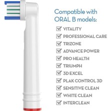 Lovyco Floss Action 8'li Oral-B Uyumlu Dış Fırçası Yedek Başlığı