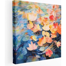 Painted Anarchy Sonbahar Yaprakları Kanvas Tablo - Yapraklar, Soyut Suluboya Resim, Kanvas Tablo, Yüksek Kaliteli Kanvas Tablo, 30X30