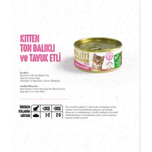 Nutri Feline 85GR Tavuk Ton Balıklı 64ADET Yavru Yaş Kedi Maması