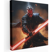 Painted Anarchy Yıldız Savaşları Duvar Sanatı - Çizgi Roman Darth Maul Lightsaber - Yıldız Savaşları, Kanvas, Işın Kılıcı, Kanvas Tablo, 30X30