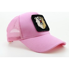 City Goat Trucker (Nakışlı) Bear Logolu Unisex Pembe Şapka (Cap)