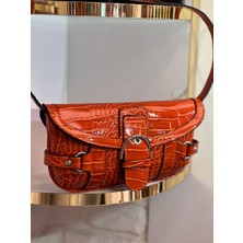 Shıkırtı  Kroko Desen Tokalı Model Kadın Kol Çantası