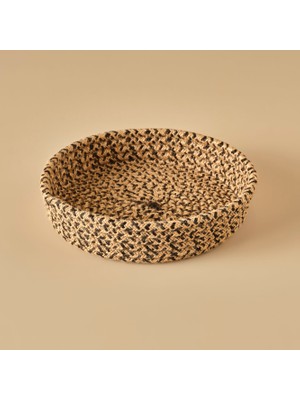 Bella Maison Nice Jüt Yuvarlak Tepsi Naturel (23X5 Cm)