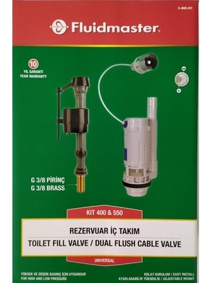 Fluidmaster Rezervuar Iç Takım Kıt 400 & 550 K-400E-031