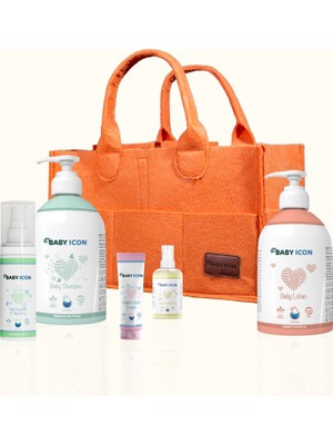 Baby Icon Keçe Organizer Anne Bebek Bakım Seti