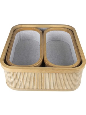 Decostyle Deco&style Bambu Çok Amaçlı 3'lü Organizer