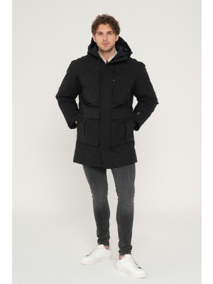 Jack & Jones Suya Dayanikli Kapüsonlu Parka - Lab