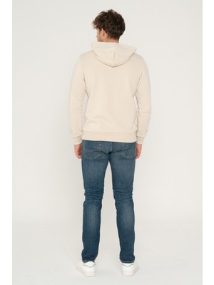 Jack & Jones Logo Baskılı Kapüşonlu Sweatshirt - Round