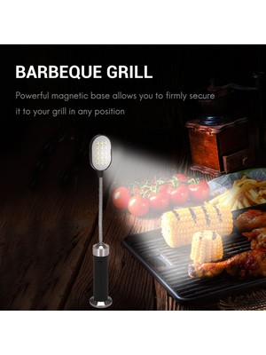 Humble Barbekü Izgara Işığı Manyetik Taban Süper Parlak LED Barbekü Işıkları - 360 Derece Esnek Deve Boynu, Hava Koşullarına Dayanıklı - 2'li Paket (Yurt Dışından)