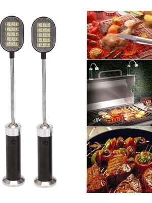 Humble Barbekü Izgara Işığı Manyetik Taban Süper Parlak LED Barbekü Işıkları - 360 Derece Esnek Deve Boynu, Hava Koşullarına Dayanıklı - 2'li Paket (Yurt Dışından)