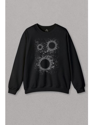 So Cool Unisex Sweatshirt Kara Delik Uzay Zaman Galaksi Karadelikler Cosmos Kümesi Baskılı Sweat