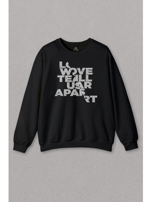So Cool Unisex Sweatshirt Joy Division Love Will Tear Us Ian Curtıs Baskılı Sweat