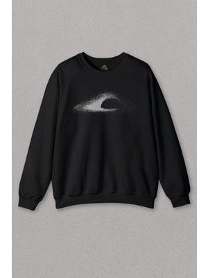 So Cool Unisex Sweatshirt Kara Delik Uzay Zaman Galaksi Karadelikler Cosmos Kümesi Baskılı Sweat