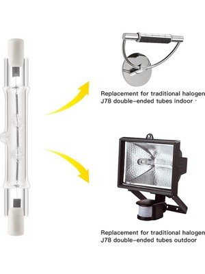 Humble 10 Paket R7S 118MM 300W 230V,R7S Halojen Doğrusal Ampul, Inşaat Çalışmaları Için Kısılabilir Halojen Lamba Peyzaj Aydınlatma (Yurt Dışından)