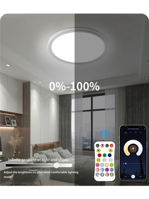 Humble Akıllı Tavan Işık Rgb LED Tavan Lambası Wifi App Ses Kontrolü Oturma Odası Dekorasyonu Için Alexa Işıkları ile Ab Tak (Yurt Dışından)