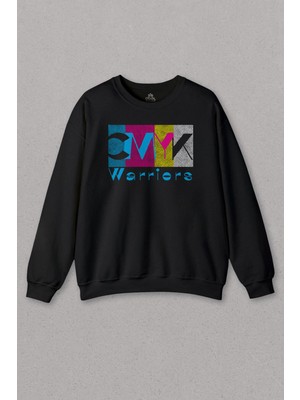 So Cool Unisex Sweatshirt Grafiker Cmyk Savaşçısı Warrior Tasarımcı Baskılı Sweat