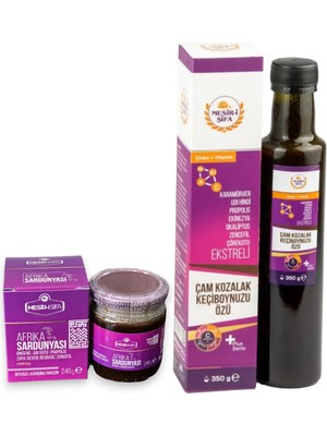 Mesir-i Şifa Mesri Şifa Afrika Sardunyası Macun 240 G+ Mesri Şifa Çam Kozalak Keçiboynuzu Özü 350 G