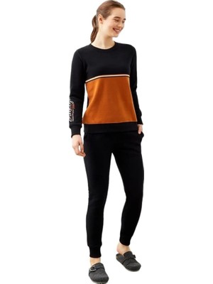 Poleren Sıfır Yaka Fitilli Bilekli Kışlık Bayan Pijama Takım