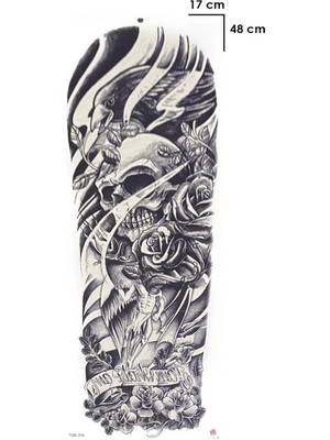 PRVT Geçici Kurukafa Modelli Kol Dövme Tattoo