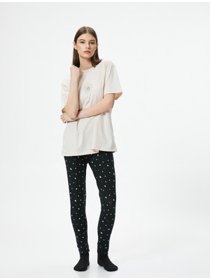 Koton Pijama Takımı Kısa Kollu Baskılı