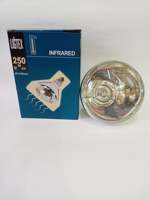 Ligtex Infrared Şeffaf Isıtıcı Lamba 250 Watt Kümes Isıtıcı Ampül